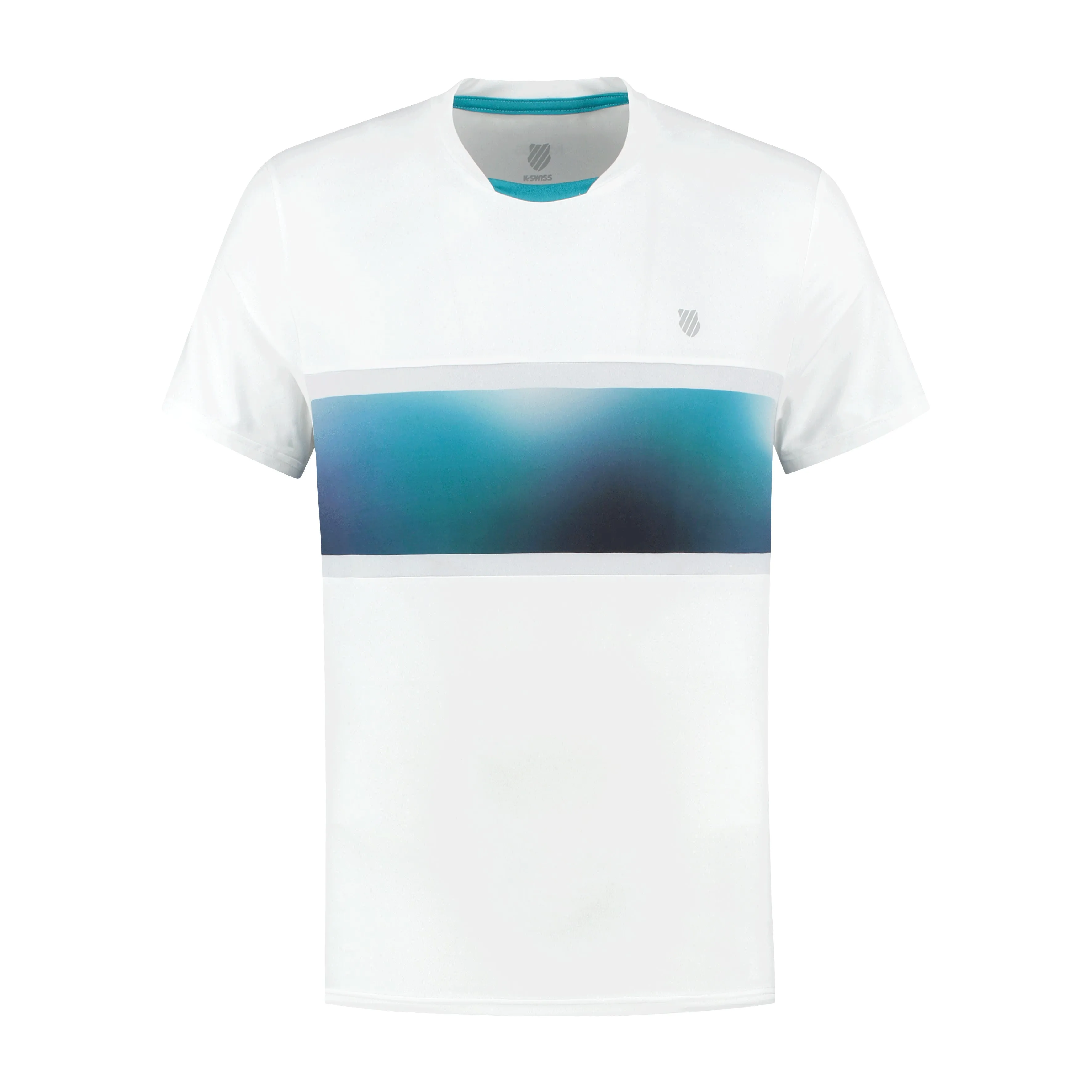 104241-169 | MENS HYPERCOURT EXPRESS CREW TEE 2 | WHITE / ALGIERS BLUE