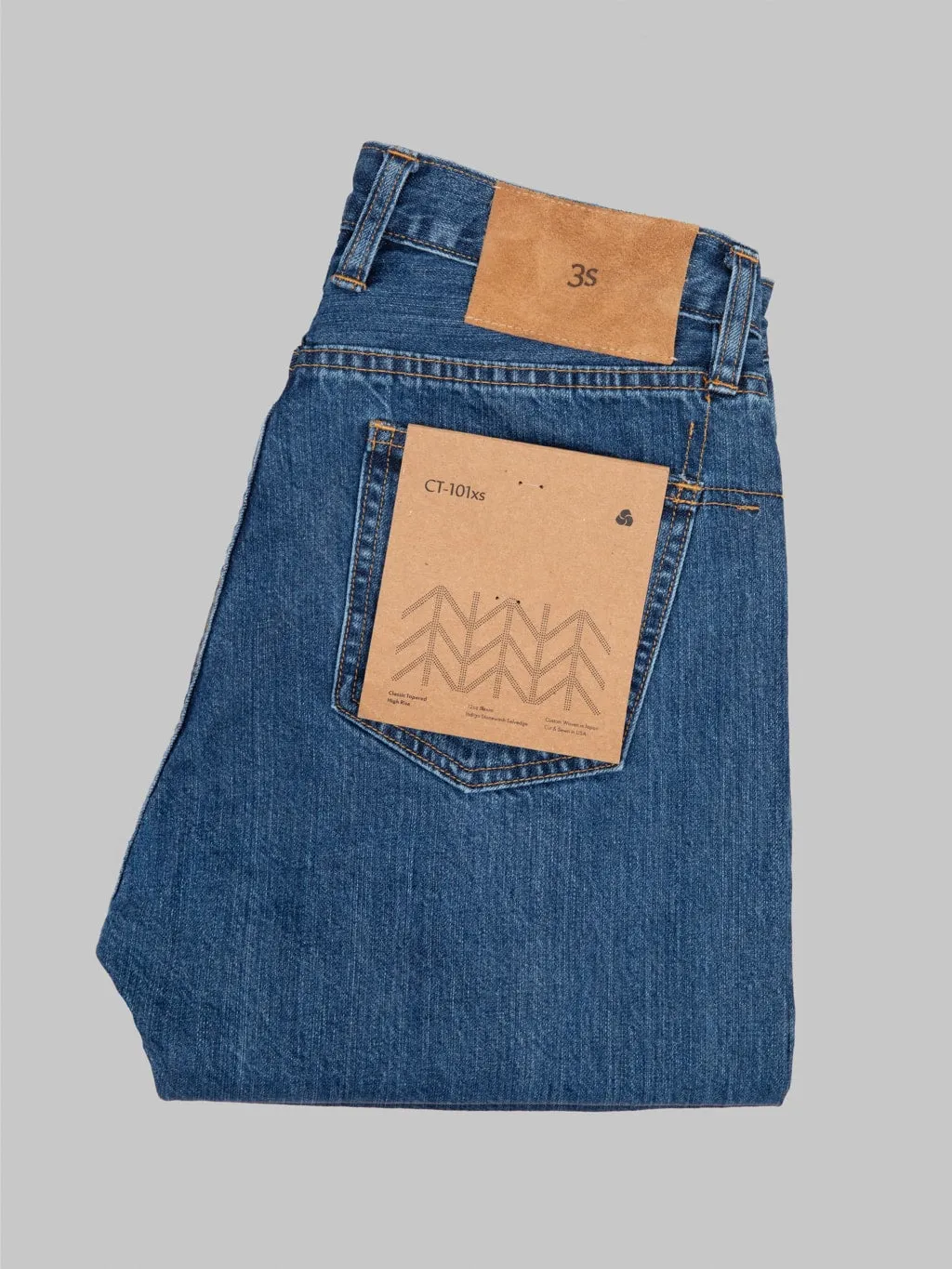 3sixteen CT-101xs Stonewashed Indigo Selvedge Classic Tapered Jeans (2024 Version)