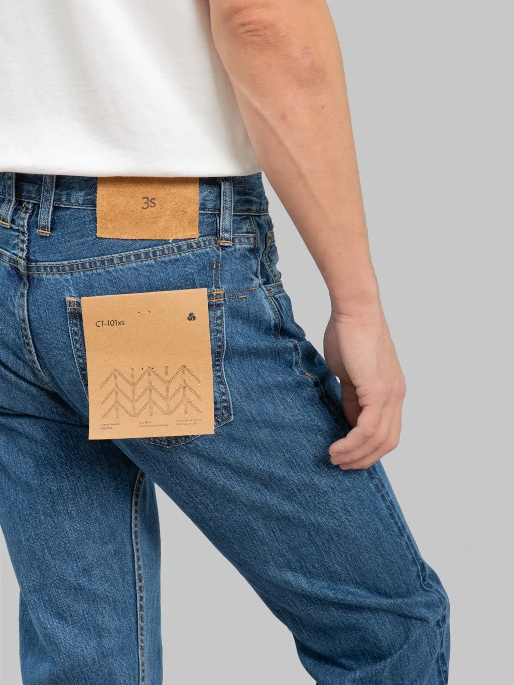 3sixteen CT-101xs Stonewashed Indigo Selvedge Classic Tapered Jeans (2024 Version)