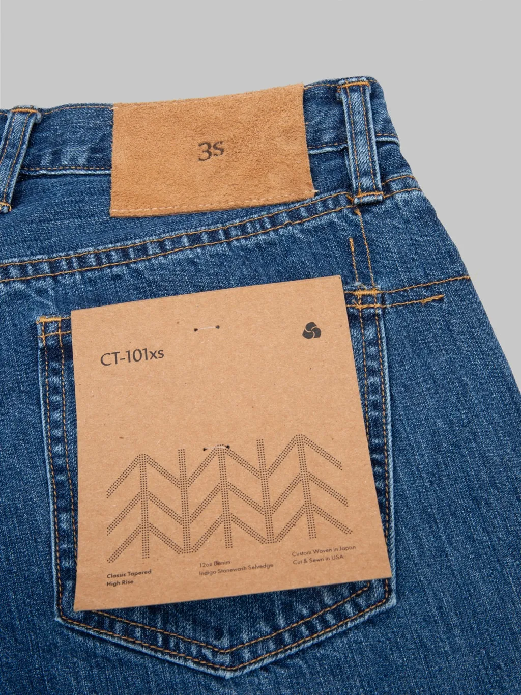 3sixteen CT-101xs Stonewashed Indigo Selvedge Classic Tapered Jeans (2024 Version)