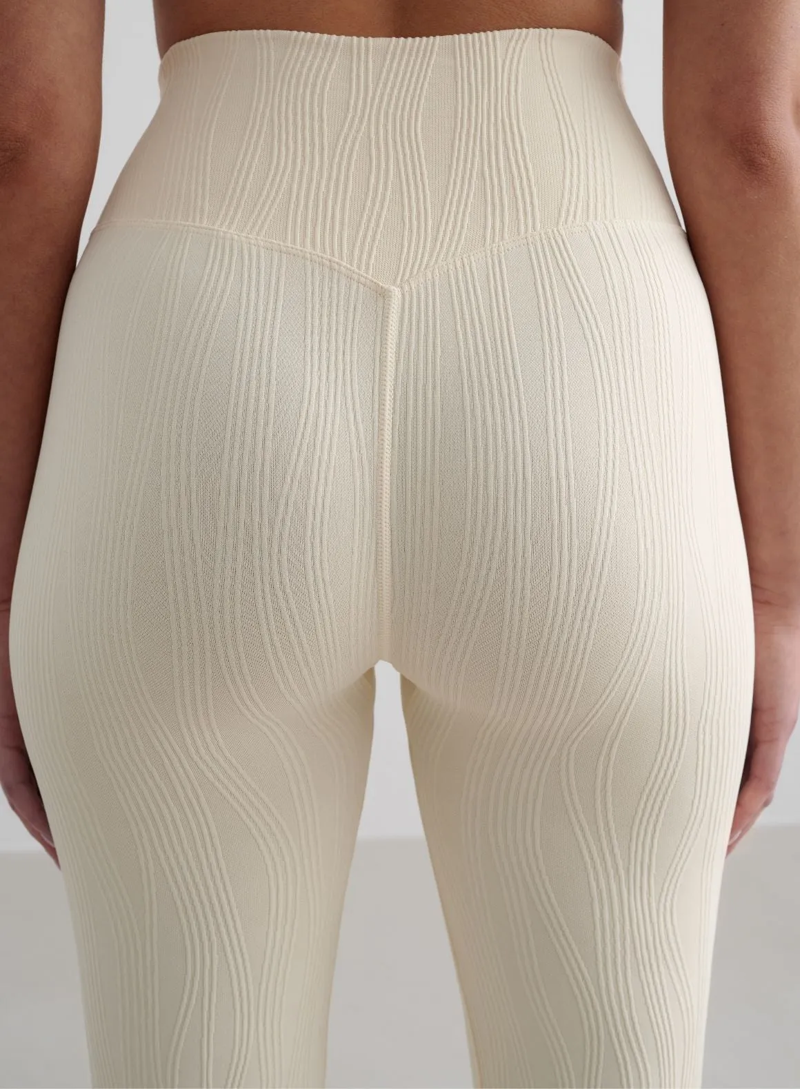 Almond White Tulip Flare Tights