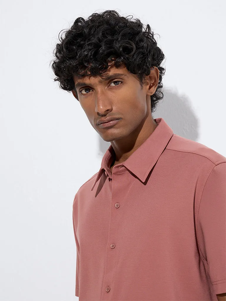 Ascot Dusty Pink Solid Relaxed-Fit Shirt