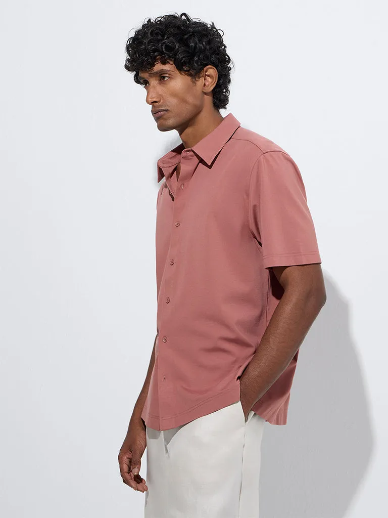 Ascot Dusty Pink Solid Relaxed-Fit Shirt