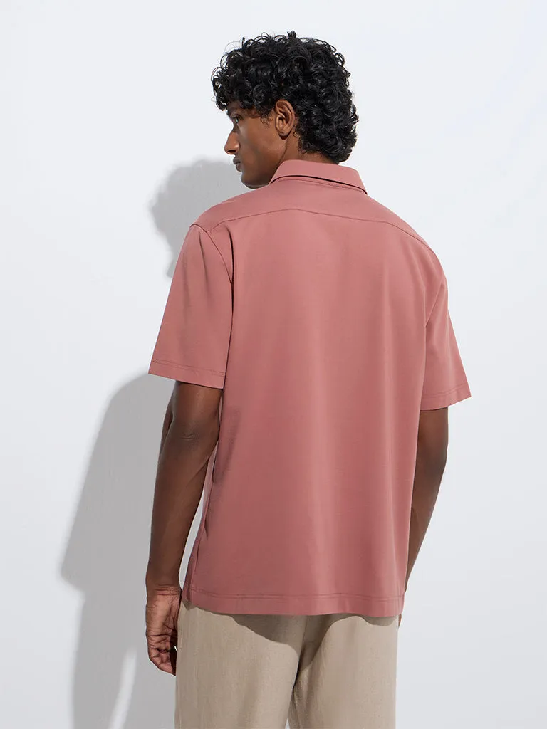 Ascot Dusty Pink Solid Relaxed-Fit Shirt
