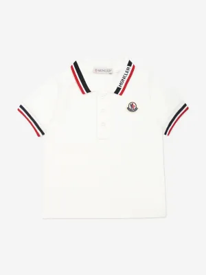 Baby Boys Logo Polo Shirt in White