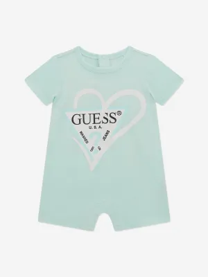 Baby Boys Logo Romper in Green