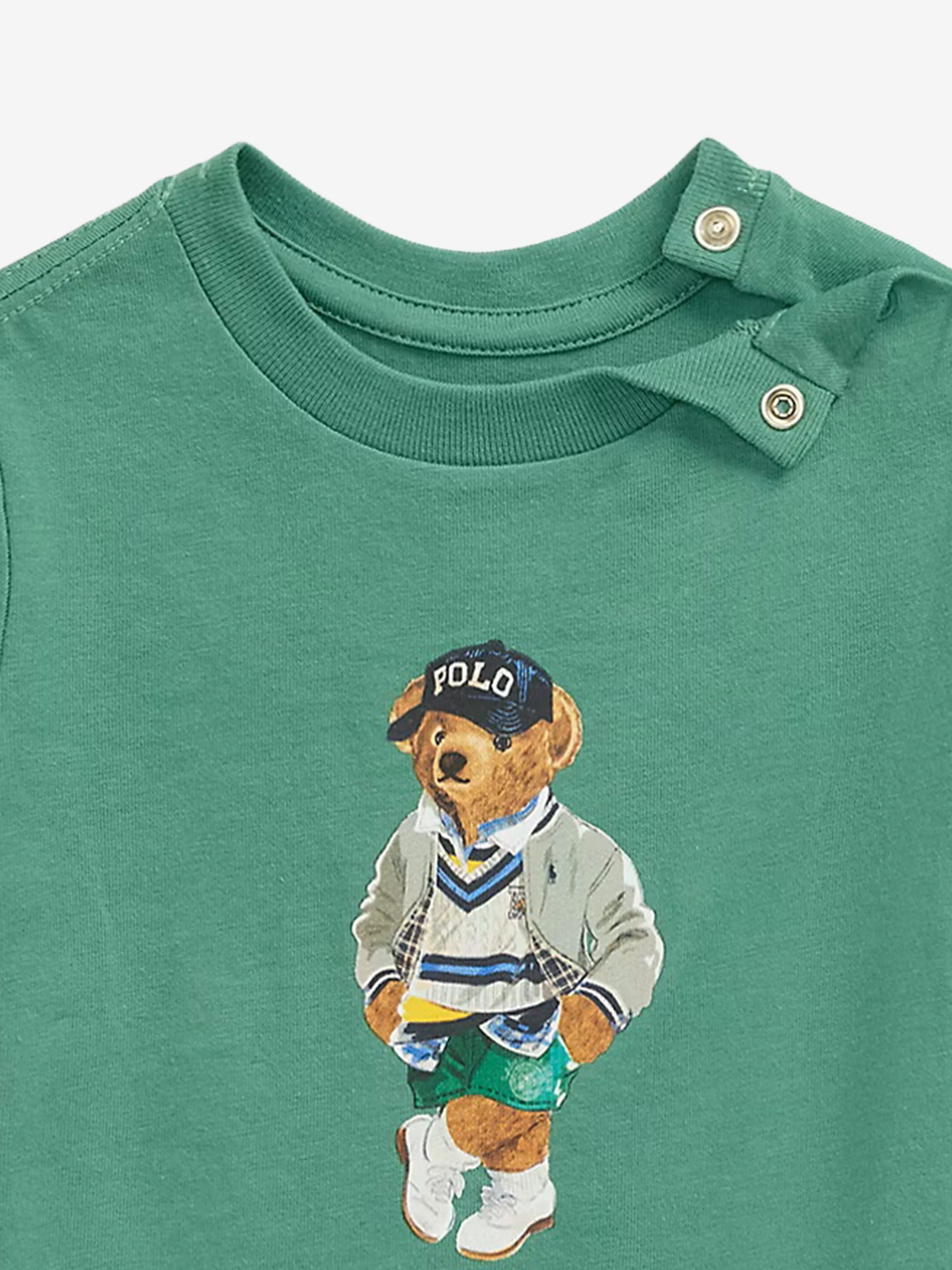 Baby Boys Polo Bear T-Shirt in Green