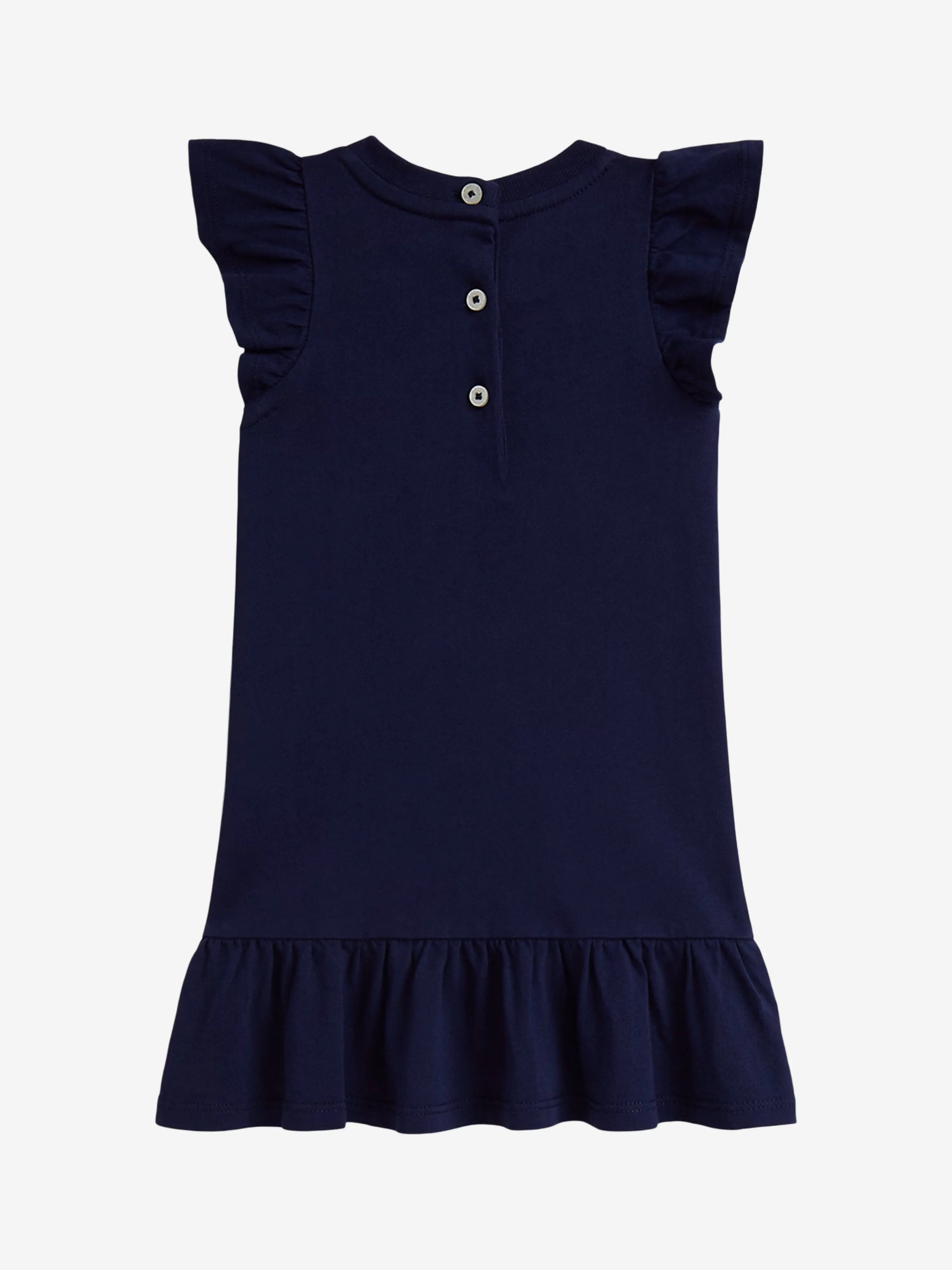 Baby Girls Sparkler Polo Bear Jersey Dress in Navy