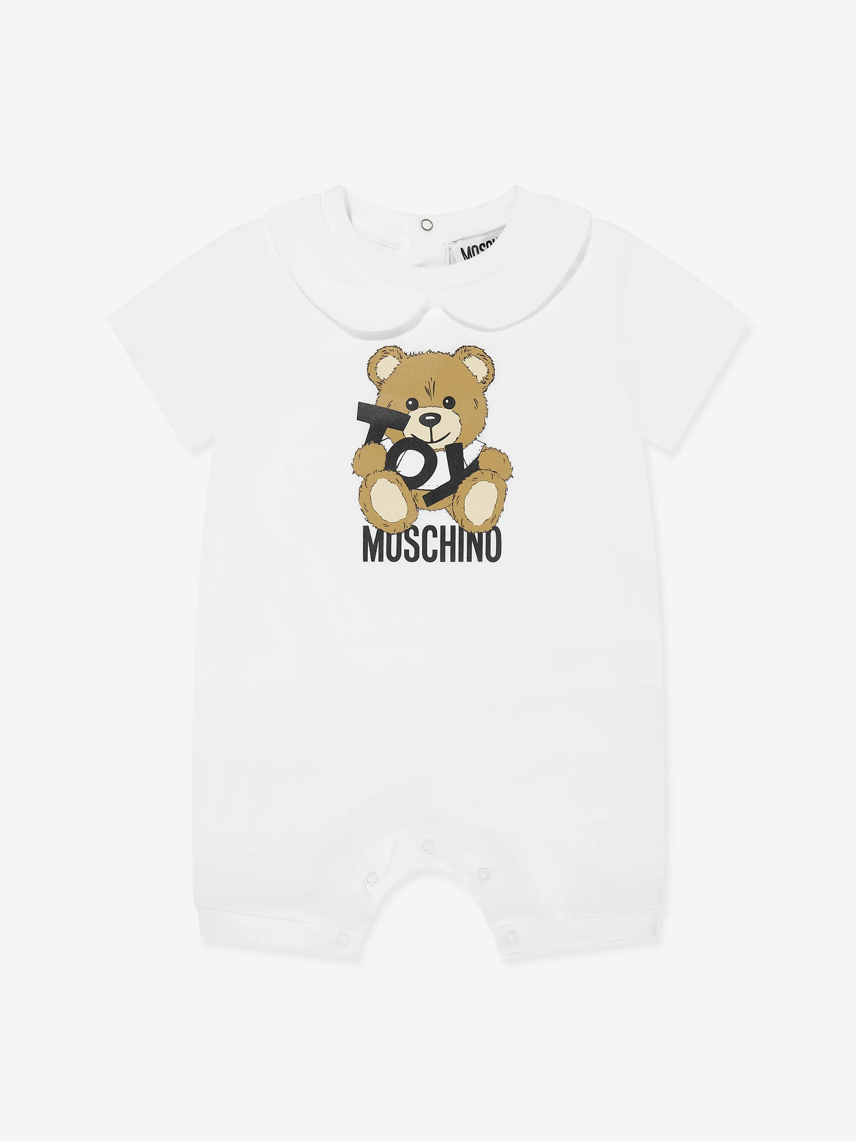 Baby Teddy Bear Romper Set in White
