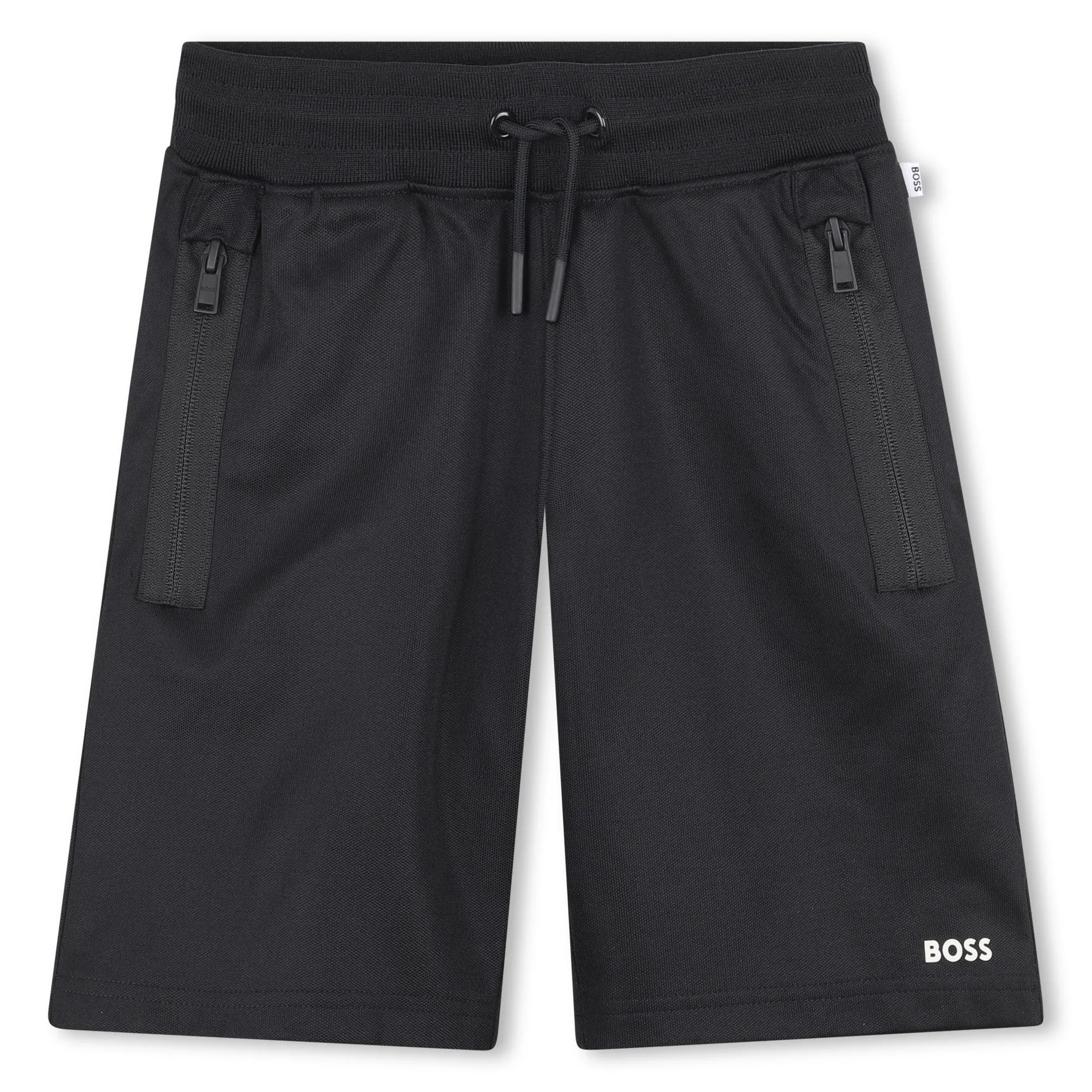 Black and White Workout Shorts Set