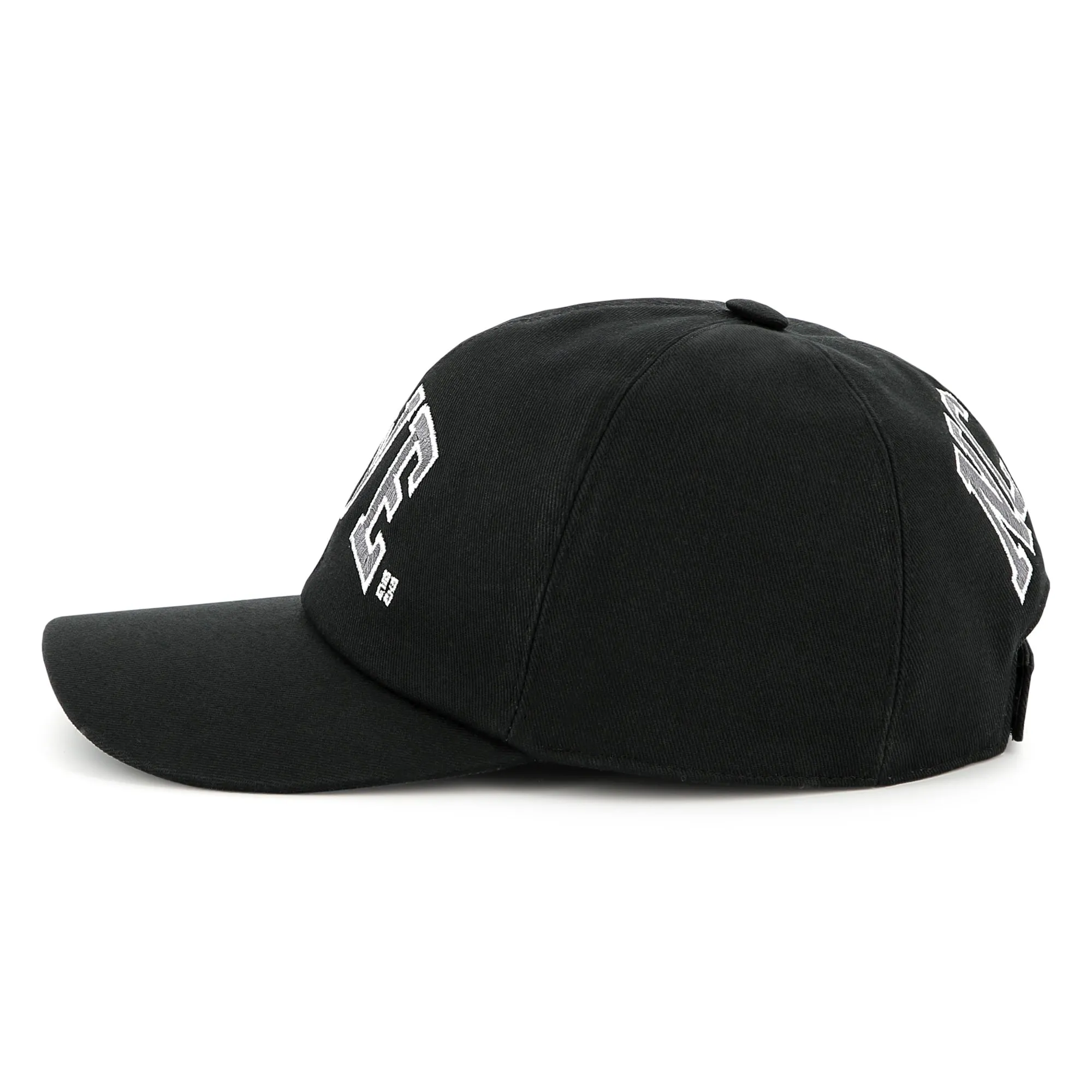 Black Front-Back Logo Cap
