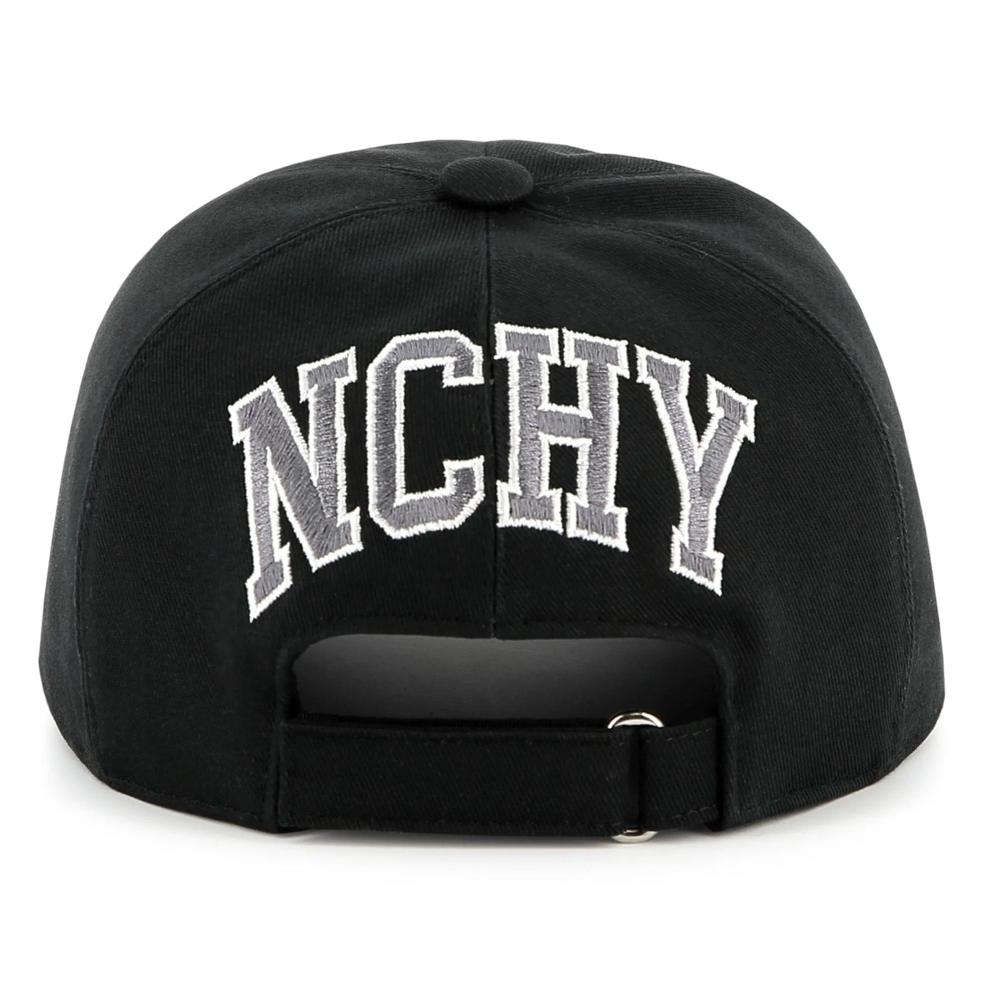 Black Front-Back Logo Cap