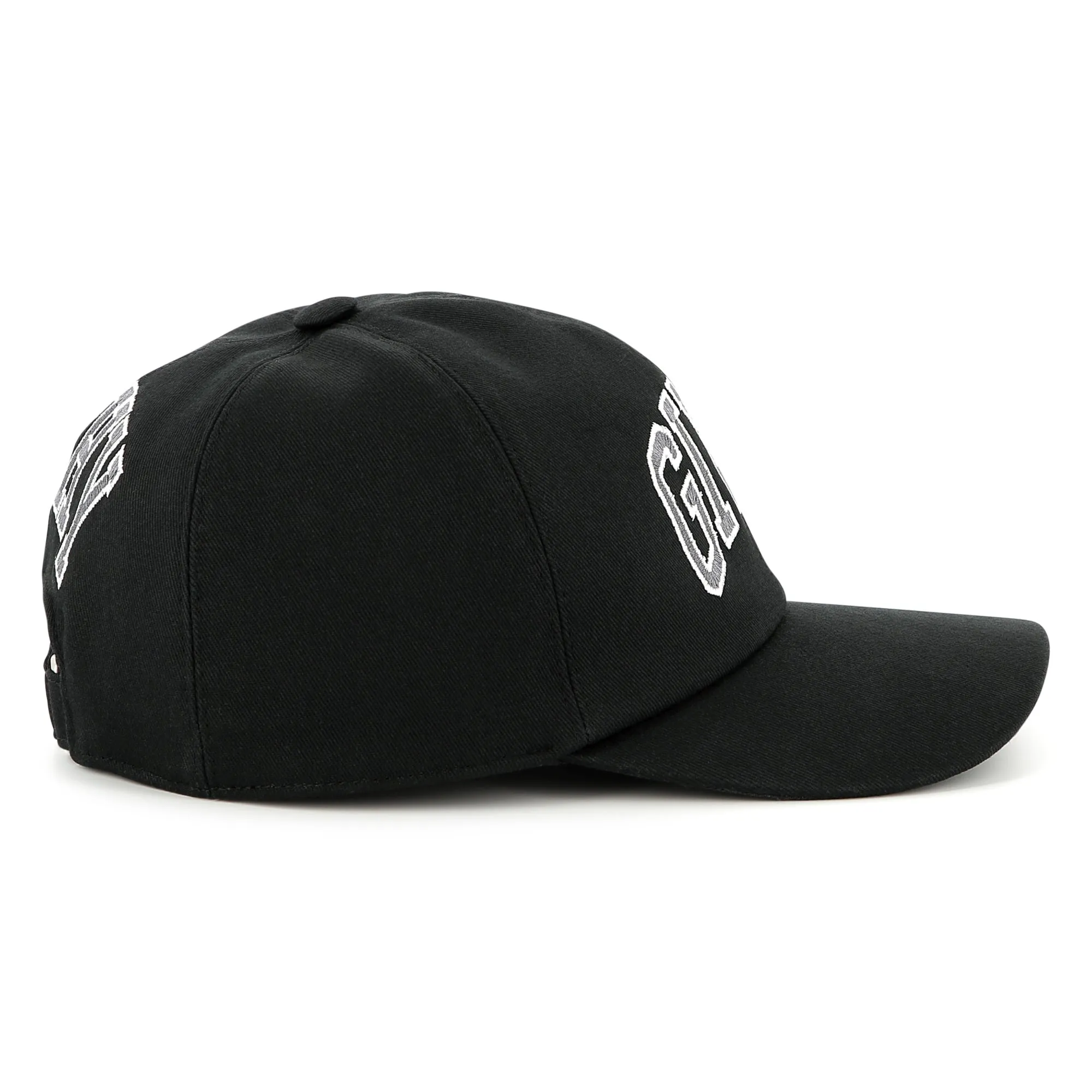 Black Front-Back Logo Cap