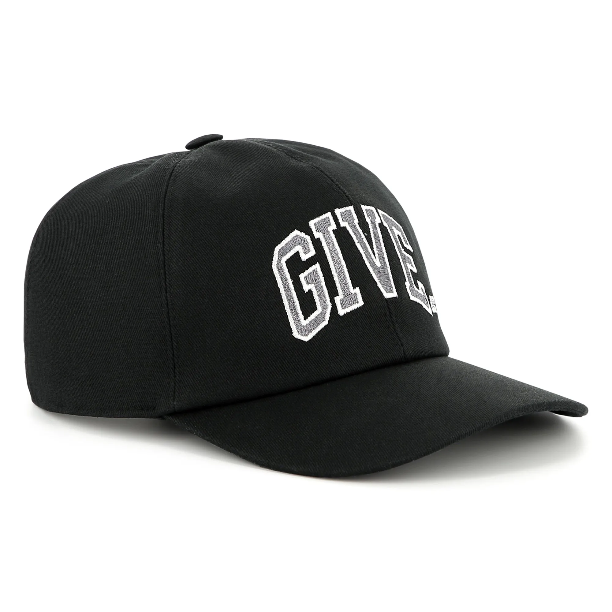 Black Front-Back Logo Cap