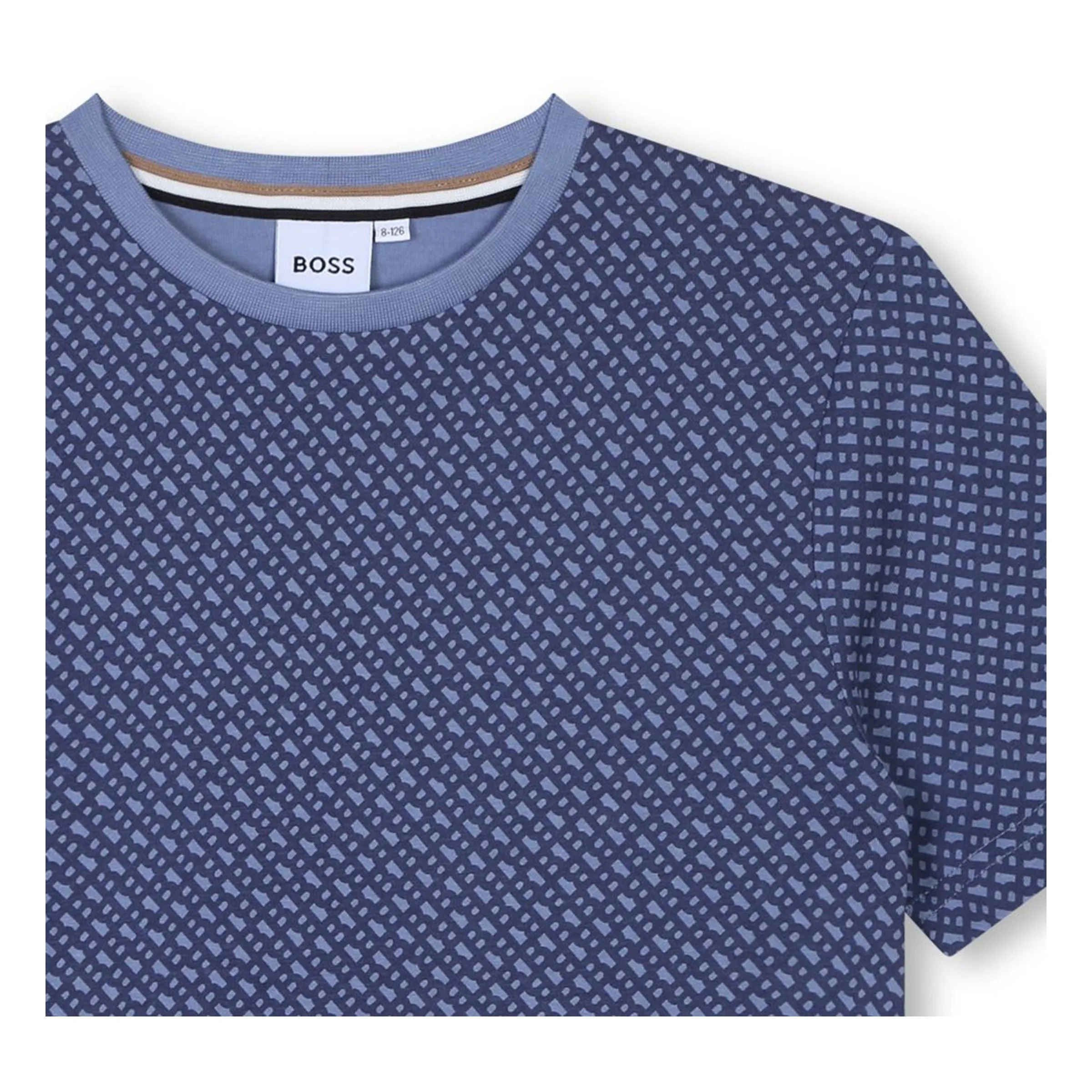 Blue Grey Monogram T-Shirt