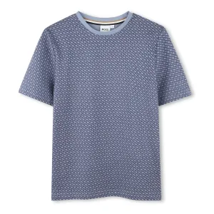 Blue Grey Monogram T-Shirt