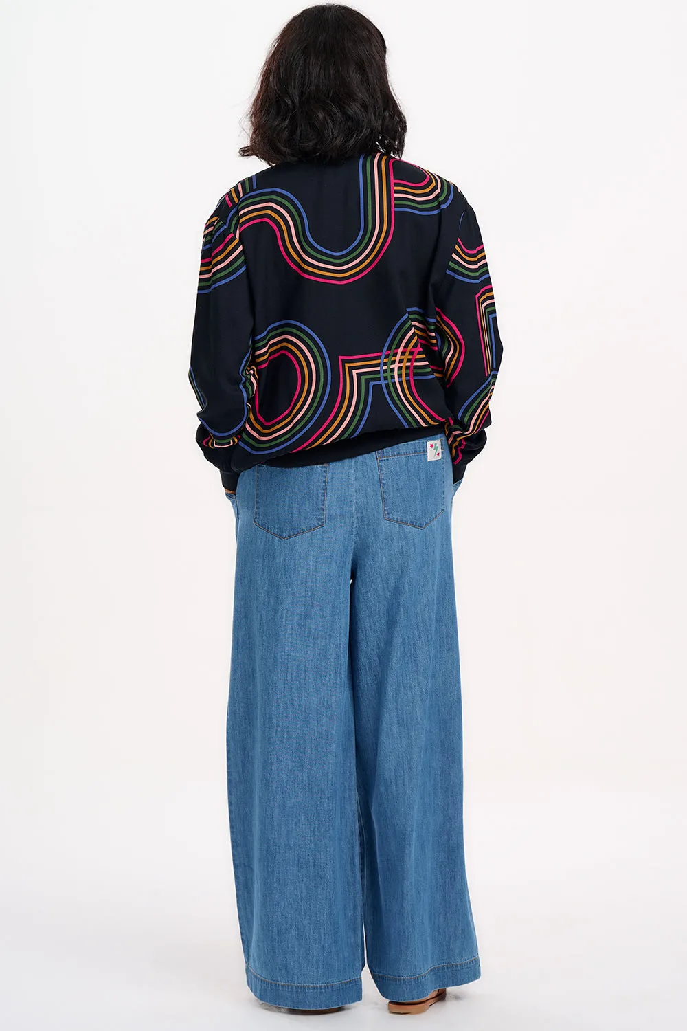 Bobbi Bomber Jacket - Black. Retro Racer