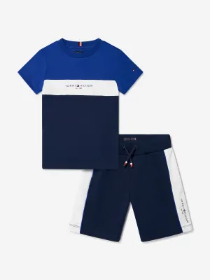 Boys Colourblock Short Set in Blue