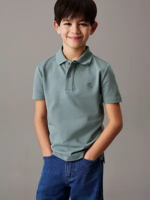 Boys Essential Polo Shirt in Green