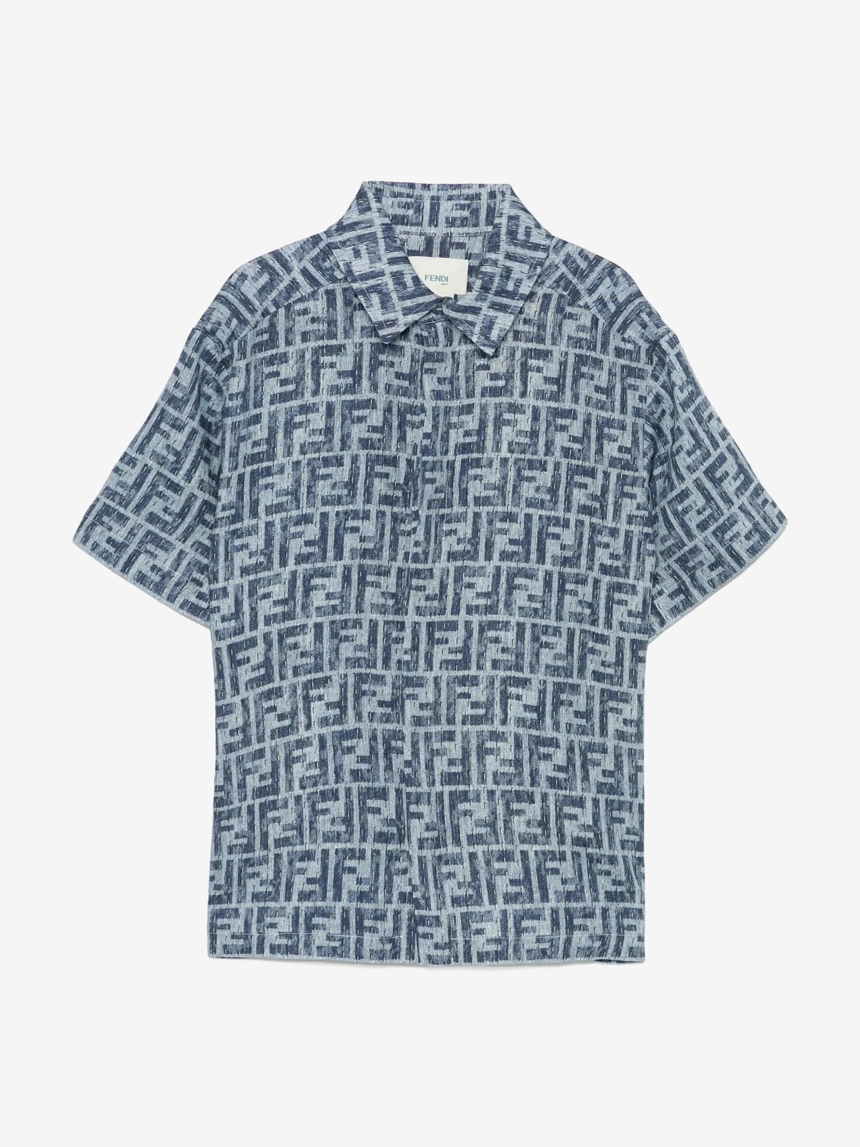 Boys FF Linen Shirt in Blue