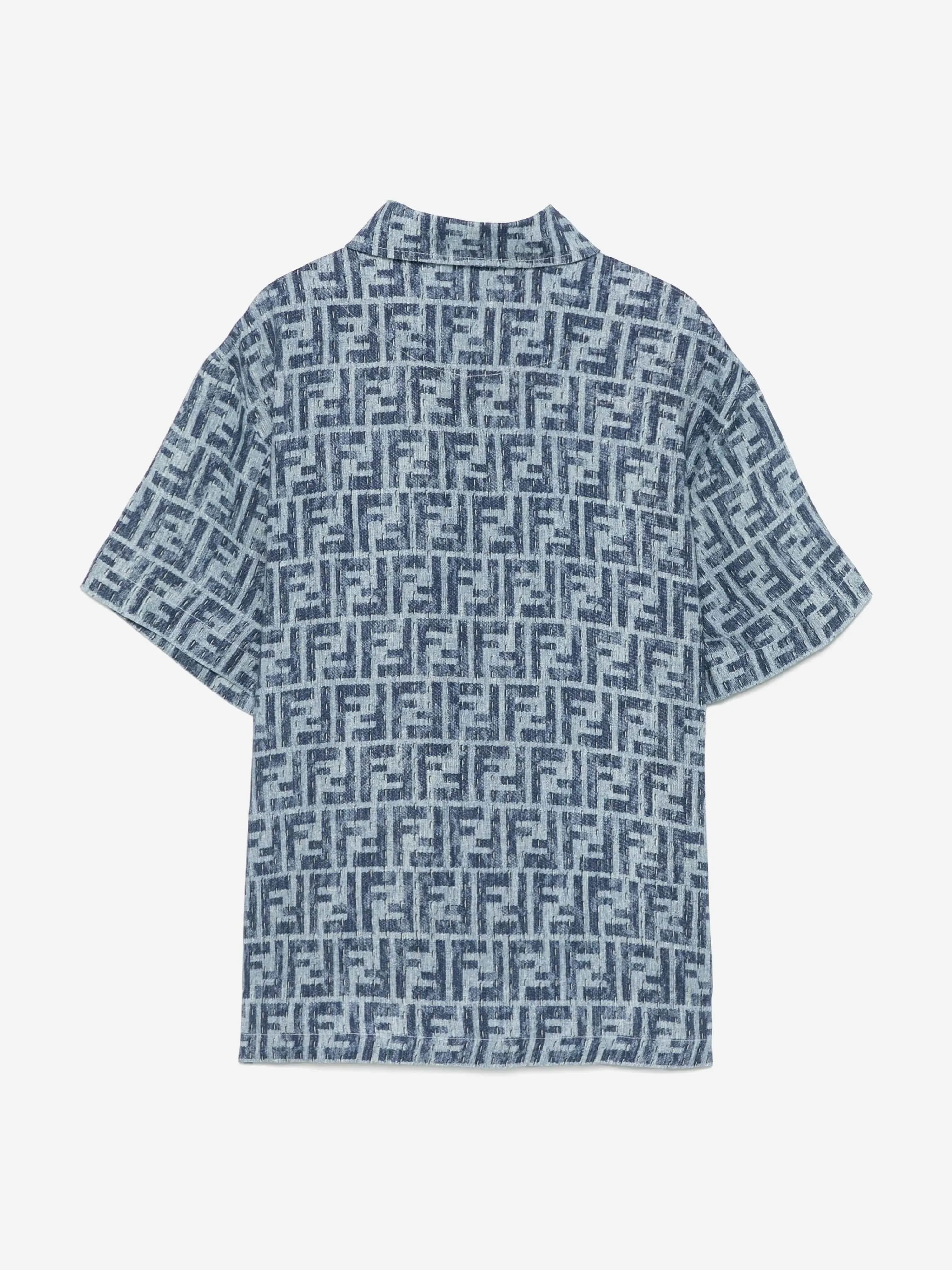 Boys FF Linen Shirt in Blue