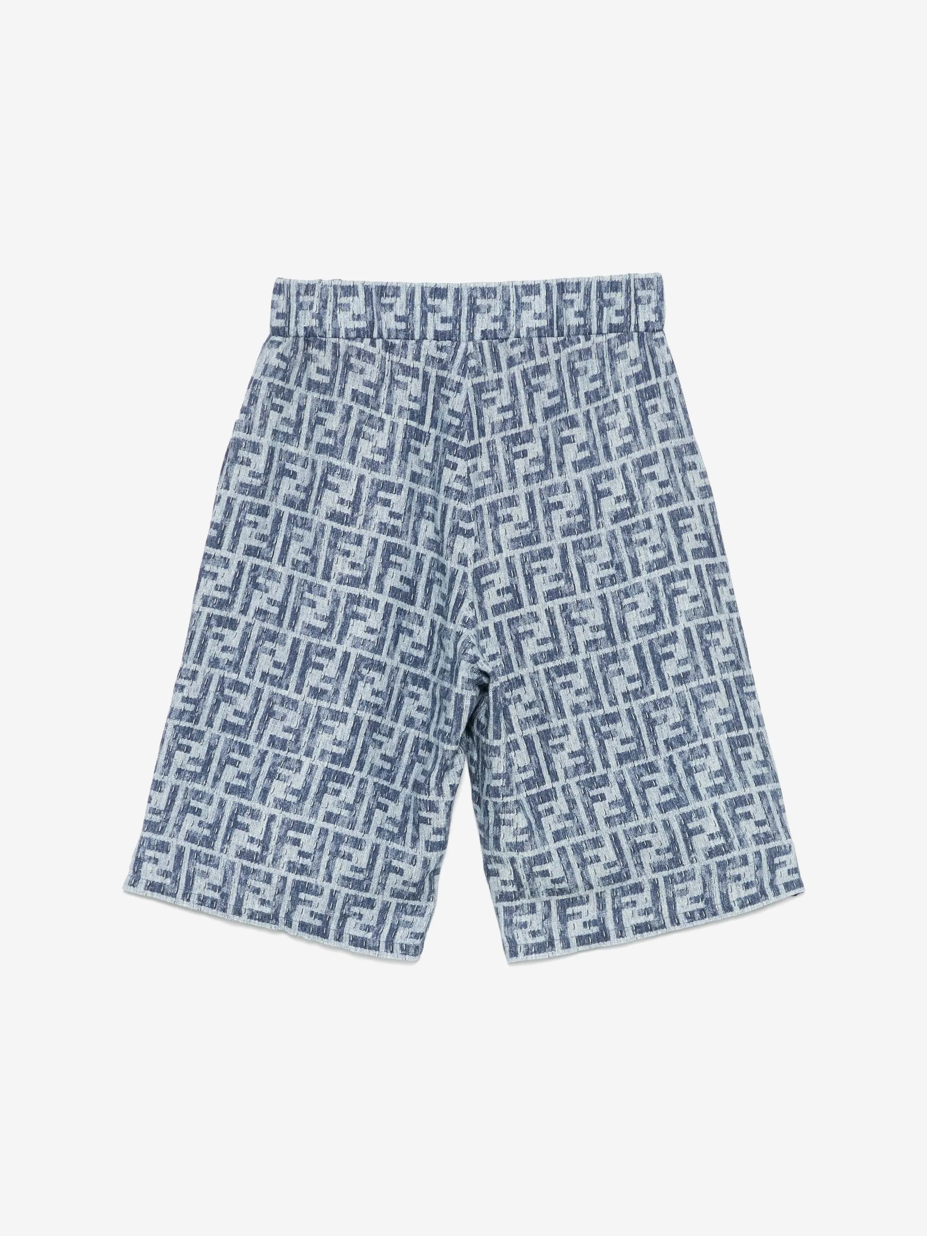 Boys FF Linen Shorts in Blue
