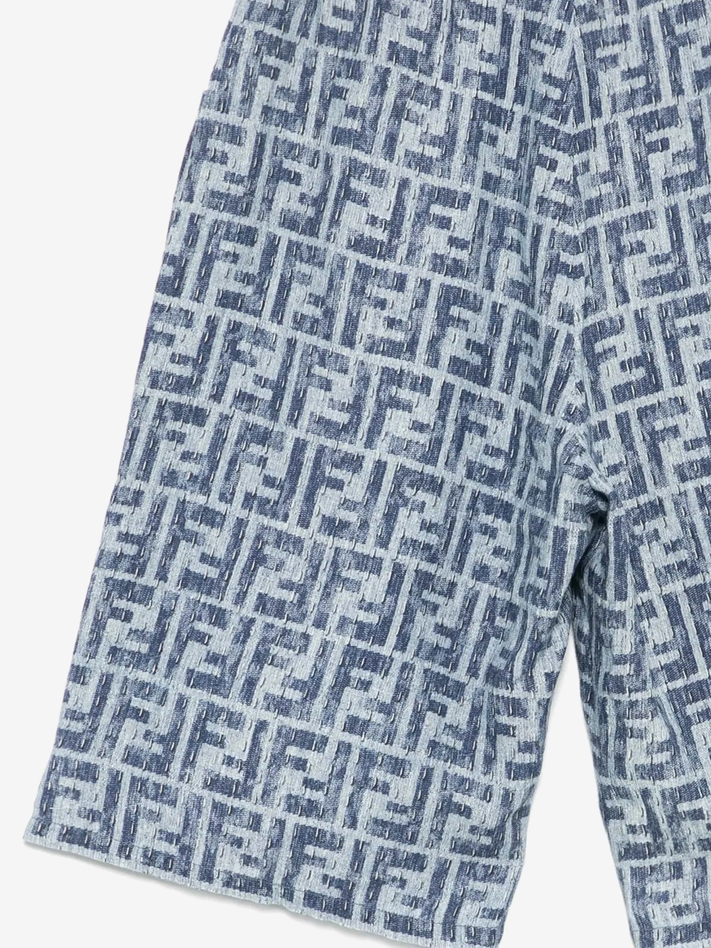 Boys FF Linen Shorts in Blue
