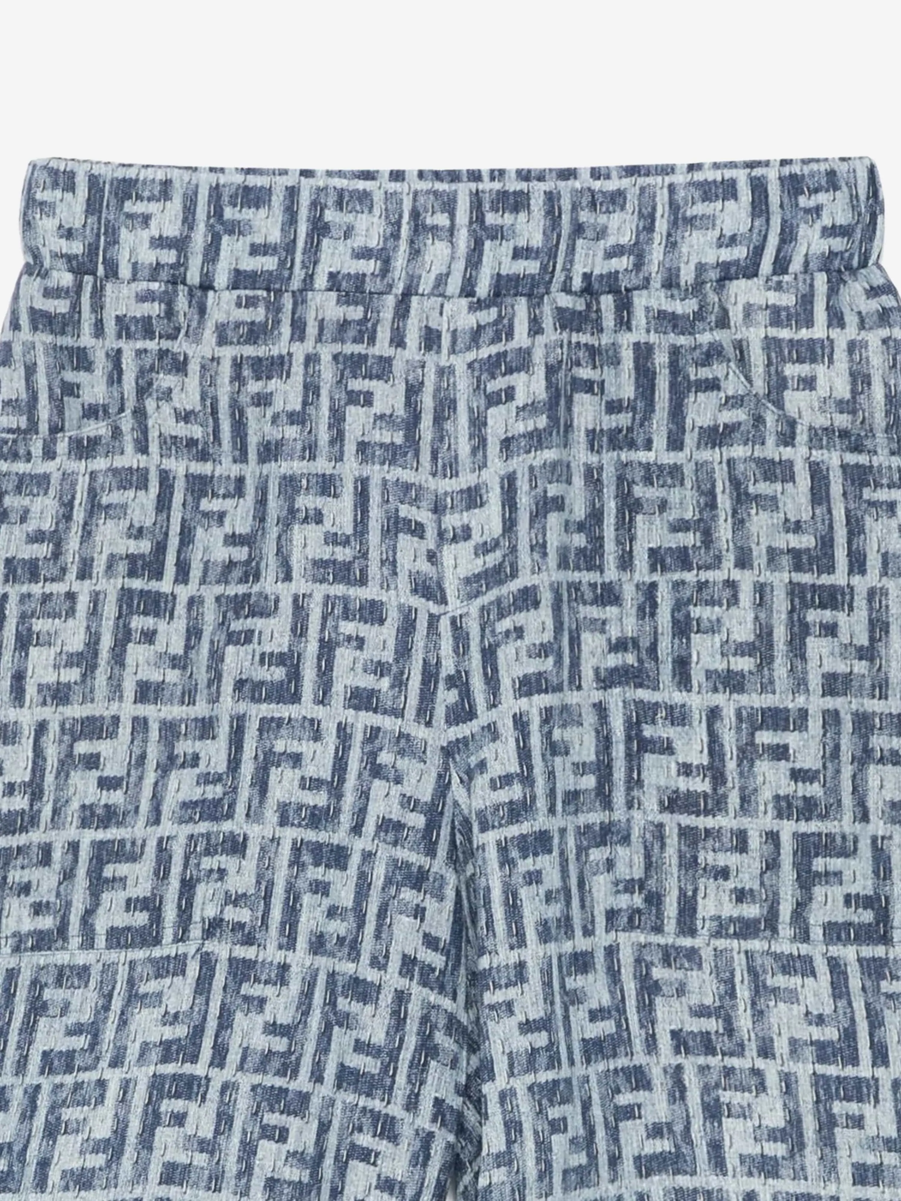 Boys FF Linen Shorts in Blue