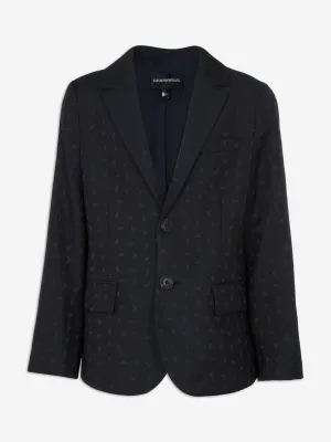 Boys Logo Blazer in Navy