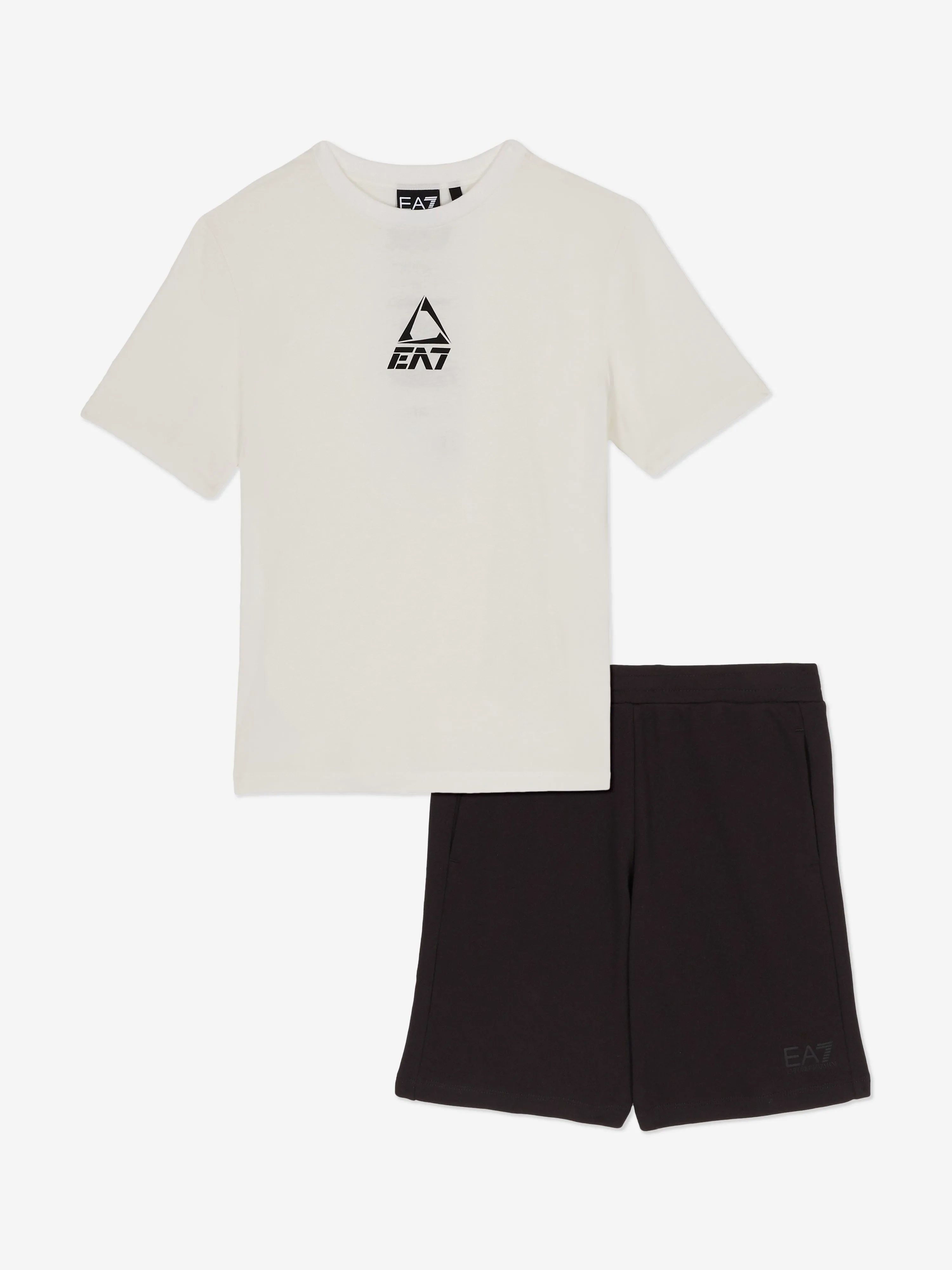 Boys Logo Short Set in White