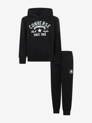 Boys Retro Remix Tracksuit in Black