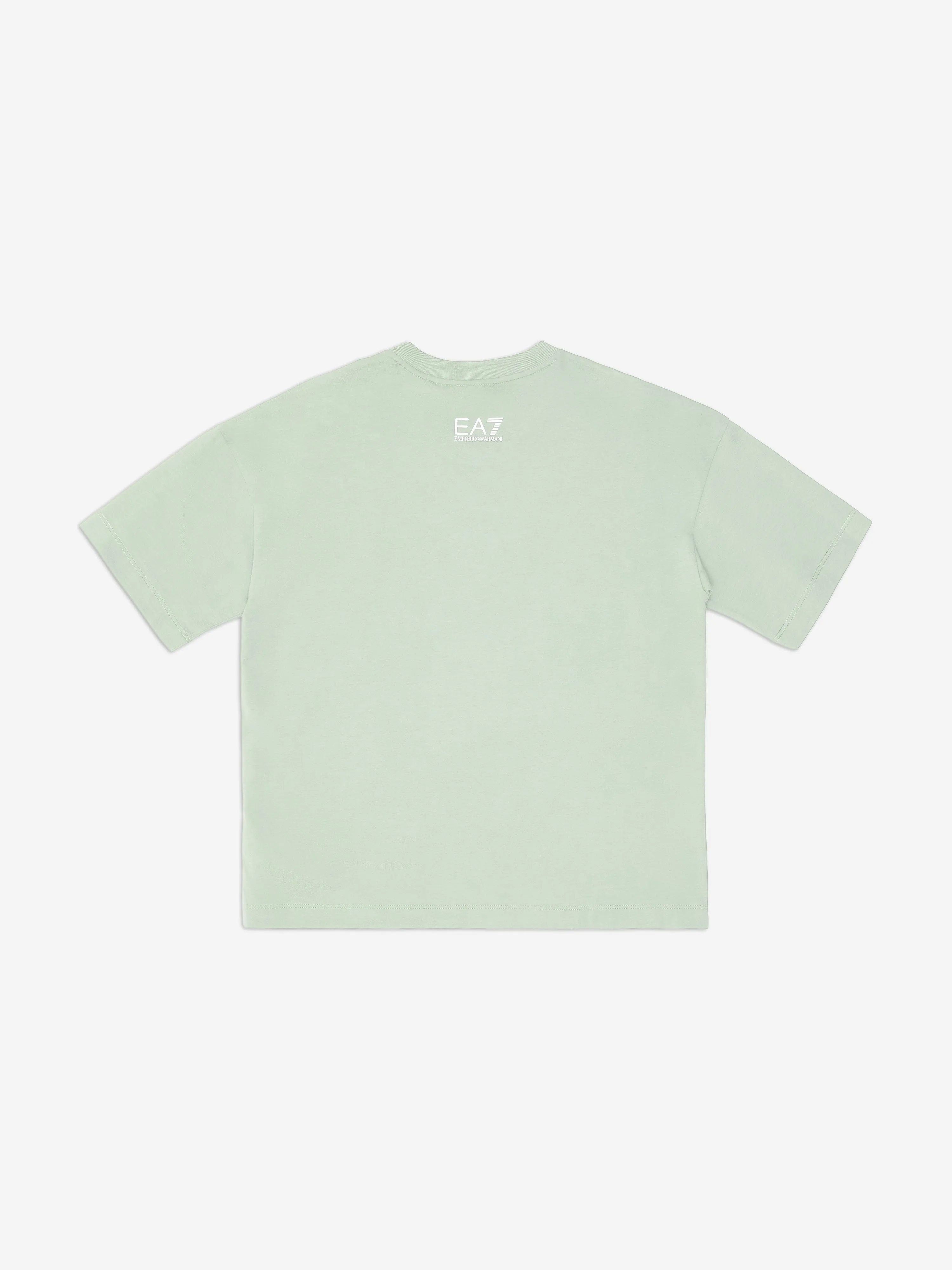 Boys Striped Logo T-Shirt in Green
