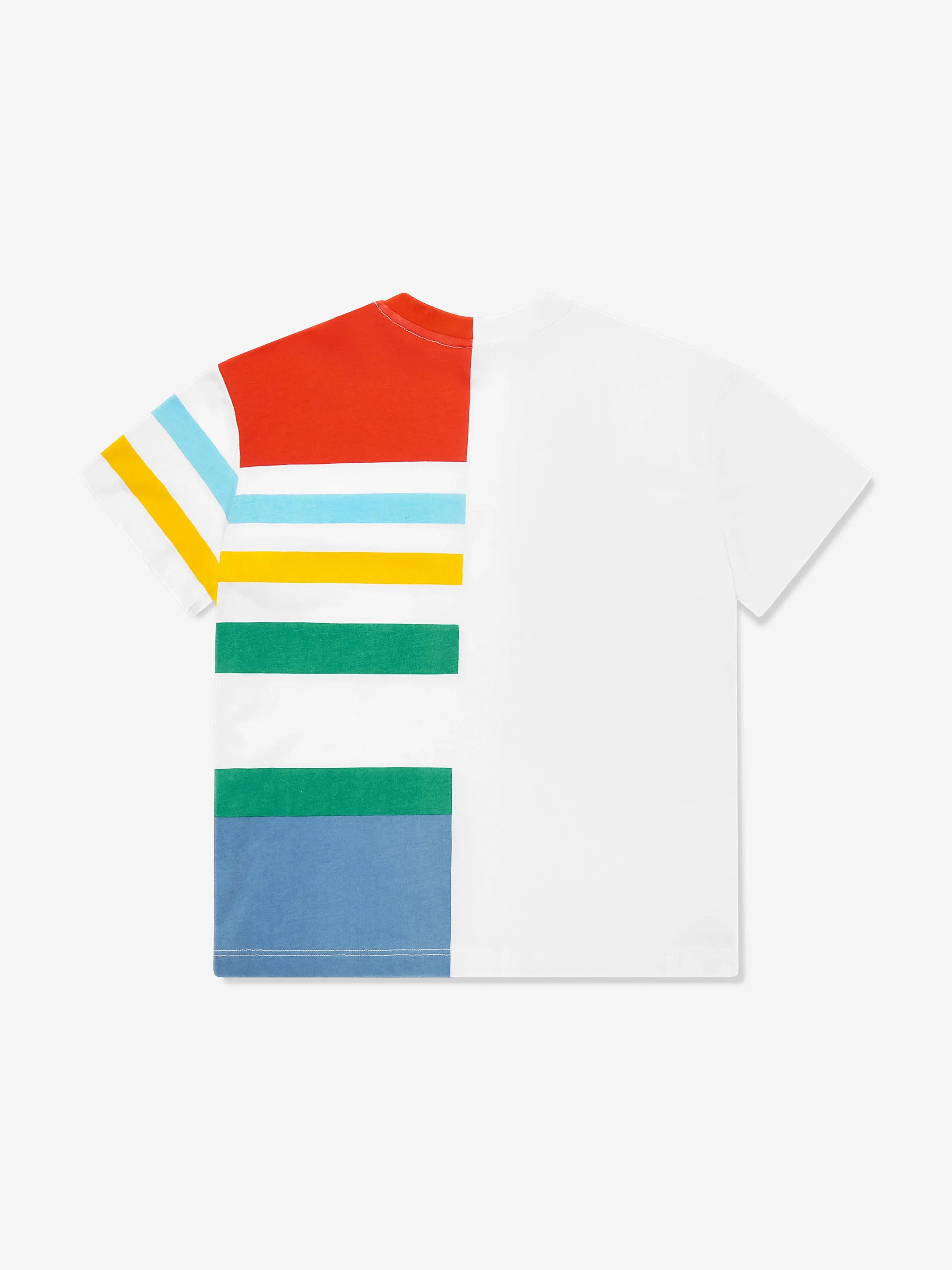 Boys Striped Logo T-Shirt in White