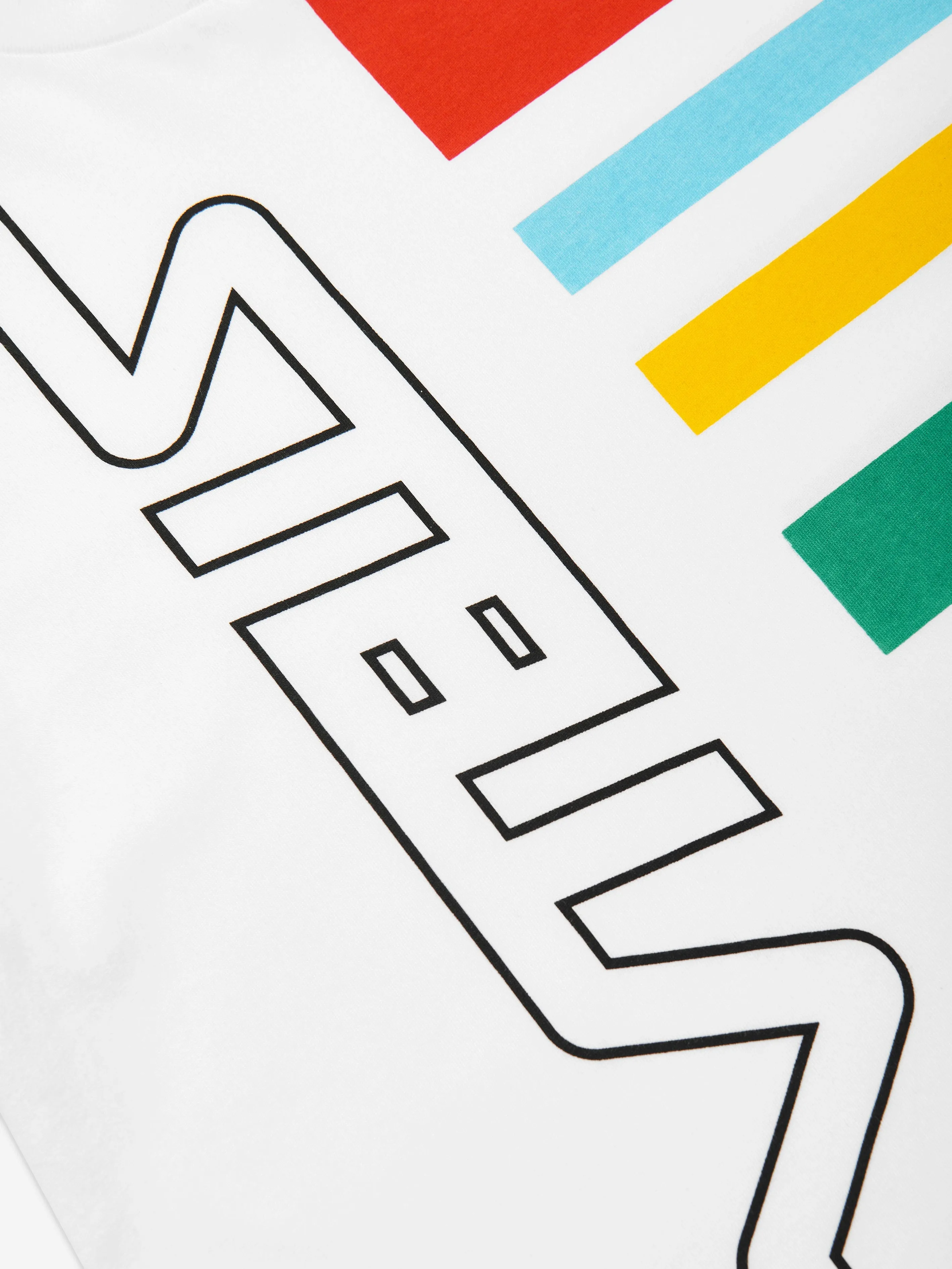 Boys Striped Logo T-Shirt in White