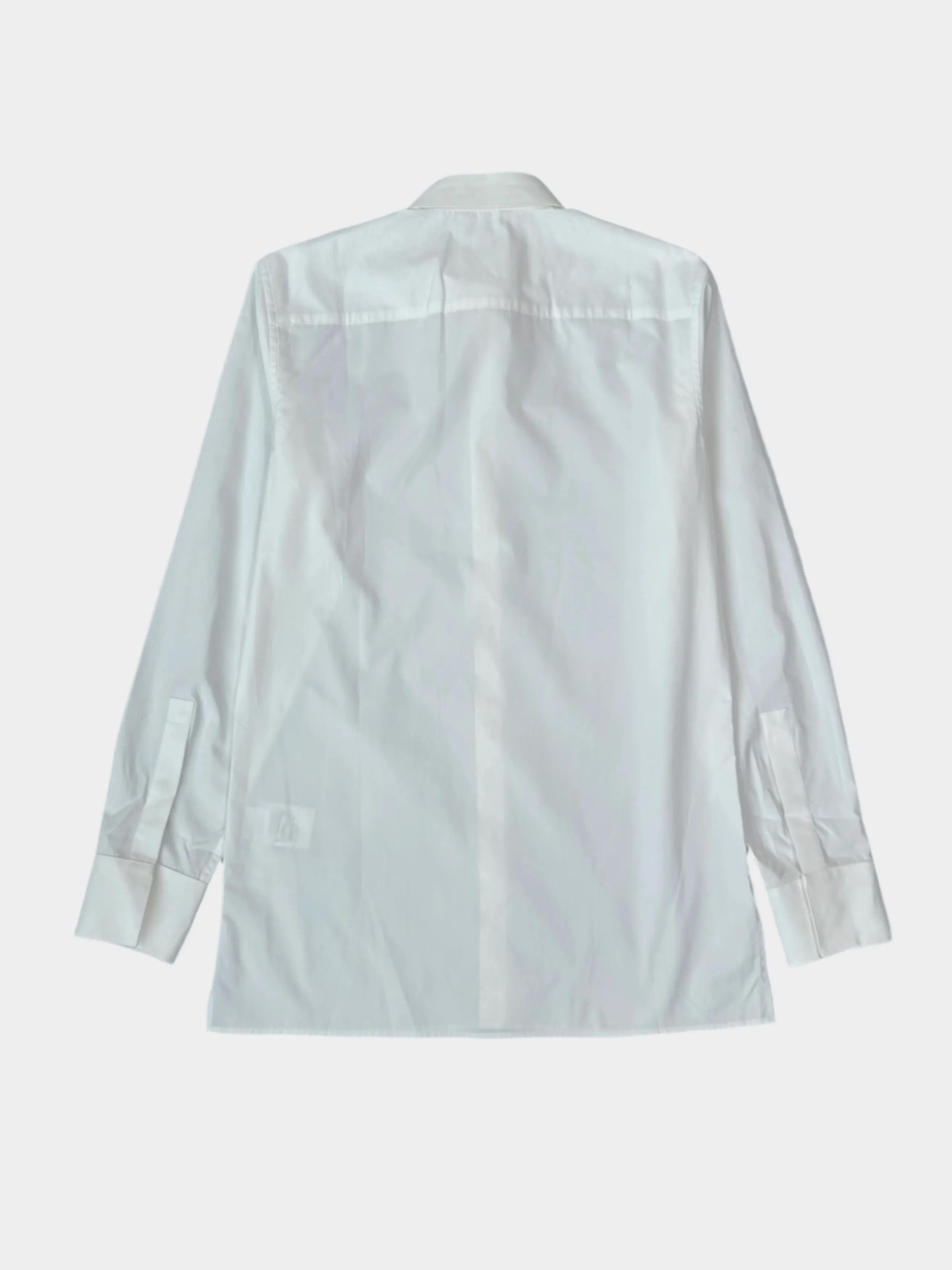 Camicia Bianca Con Colletto A Punta E Dettaglio In Metallo