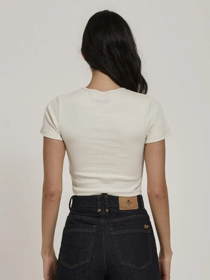 Chariot Oval Baby Tee - Heritage White