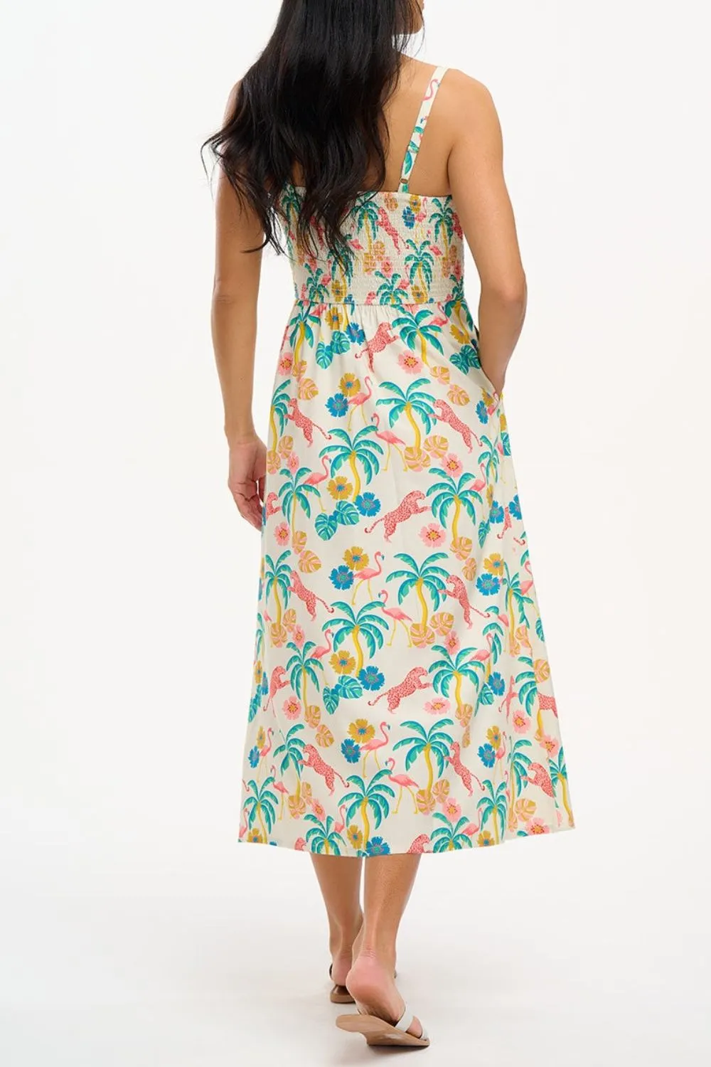 Christabel Sundress - Off-White/Multi. Summer Jungle