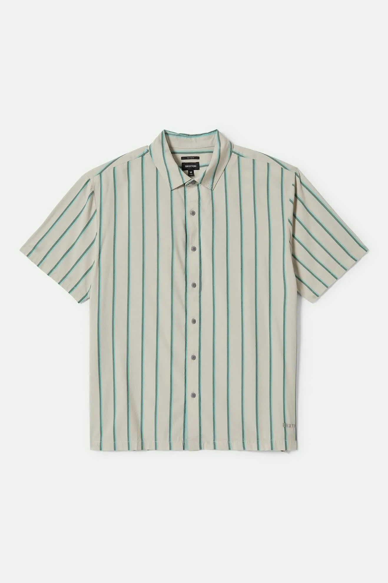 CRU Stripe Relaxed S/S Shirt - Beige/Pine Needle/Aquatic Green