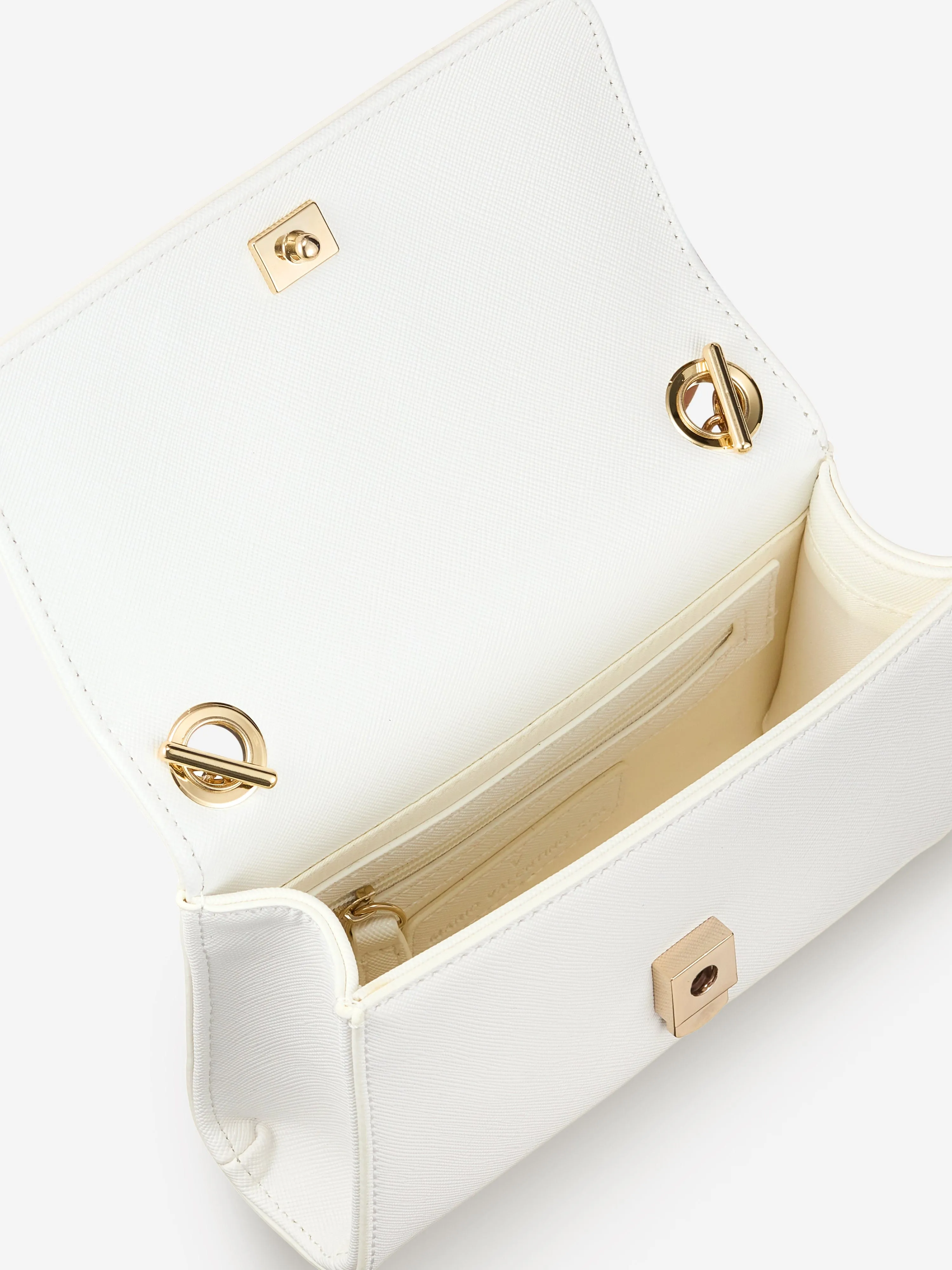 Divina Sa Flap Bag in White (17cm)