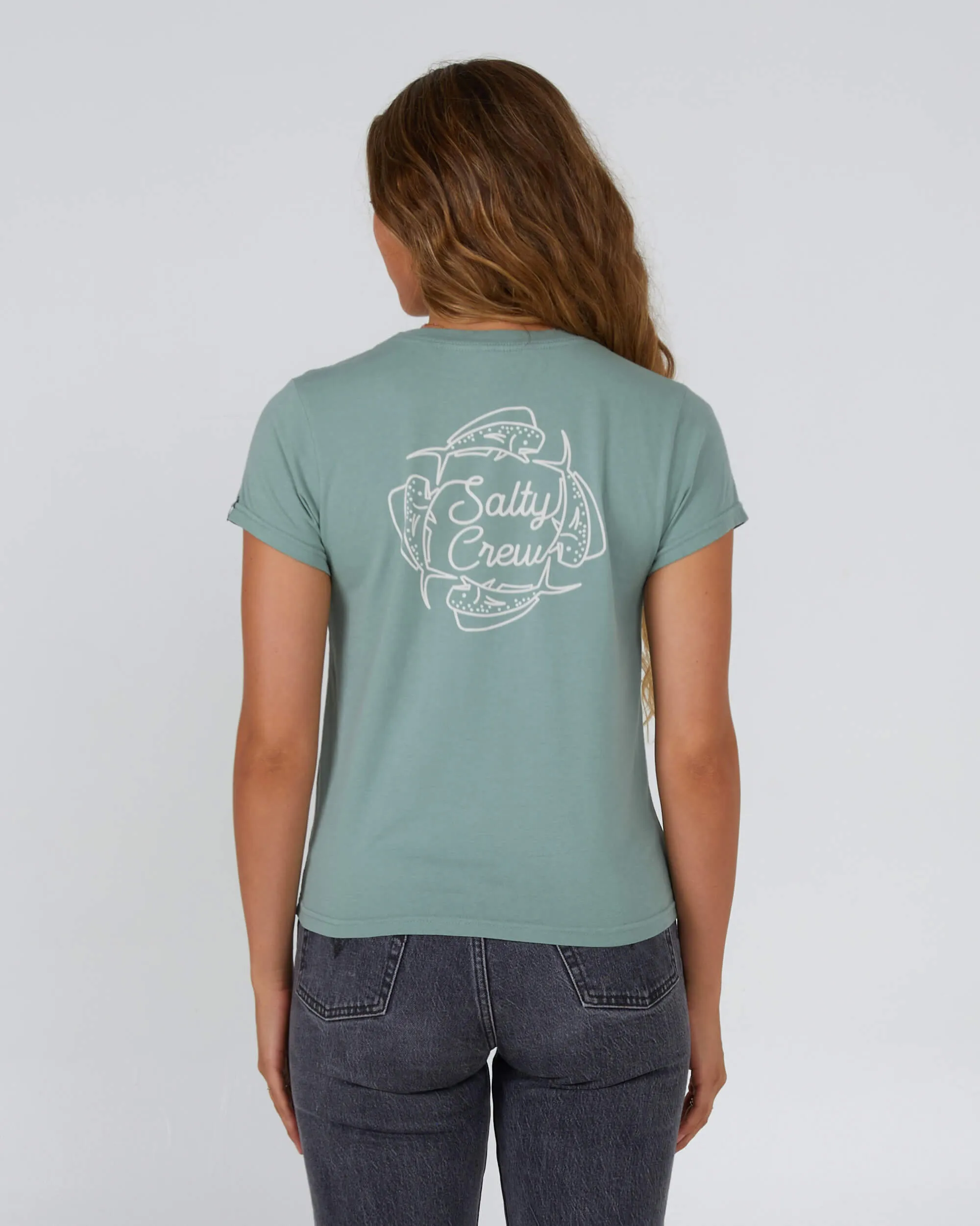 Drawn In Circles Modern Tee - Sage