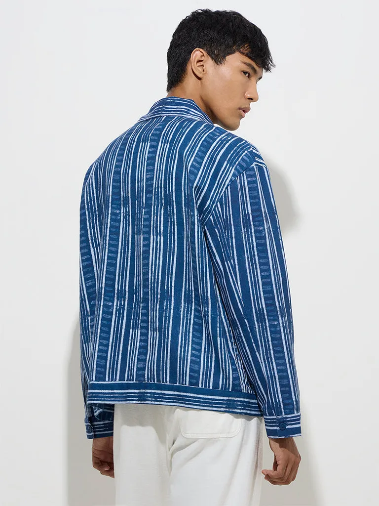 ETA Indigo Striped Relaxed-Fit Cotton Shirt