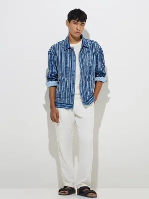 ETA Indigo Striped Relaxed-Fit Cotton Shirt