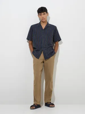 ETA Indigo Striped Relaxed-Fit Cotton Shirt