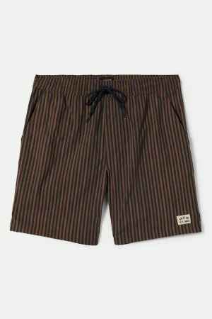 Everyday Stretch Hybrid Short 5.5 - Washed Navy/Sunbaked Herringbone