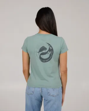 Fishin Yang Modern Tee - Sage