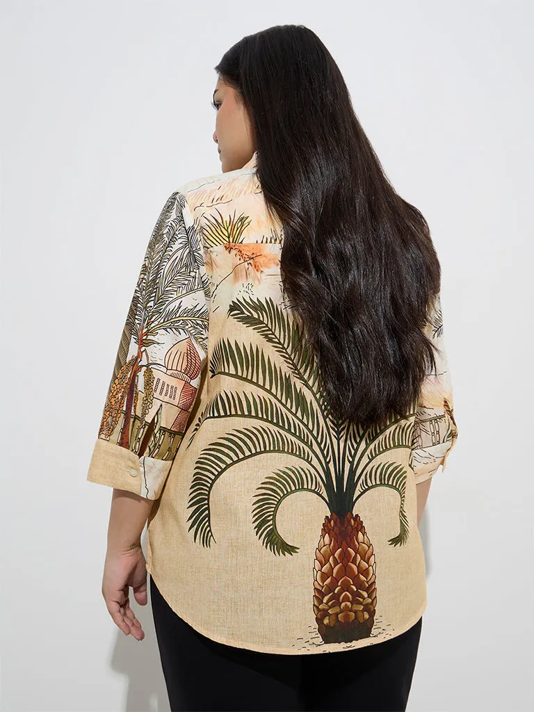 Gia Multicolour Tropical-Inspired Cotton-Blend Shirt