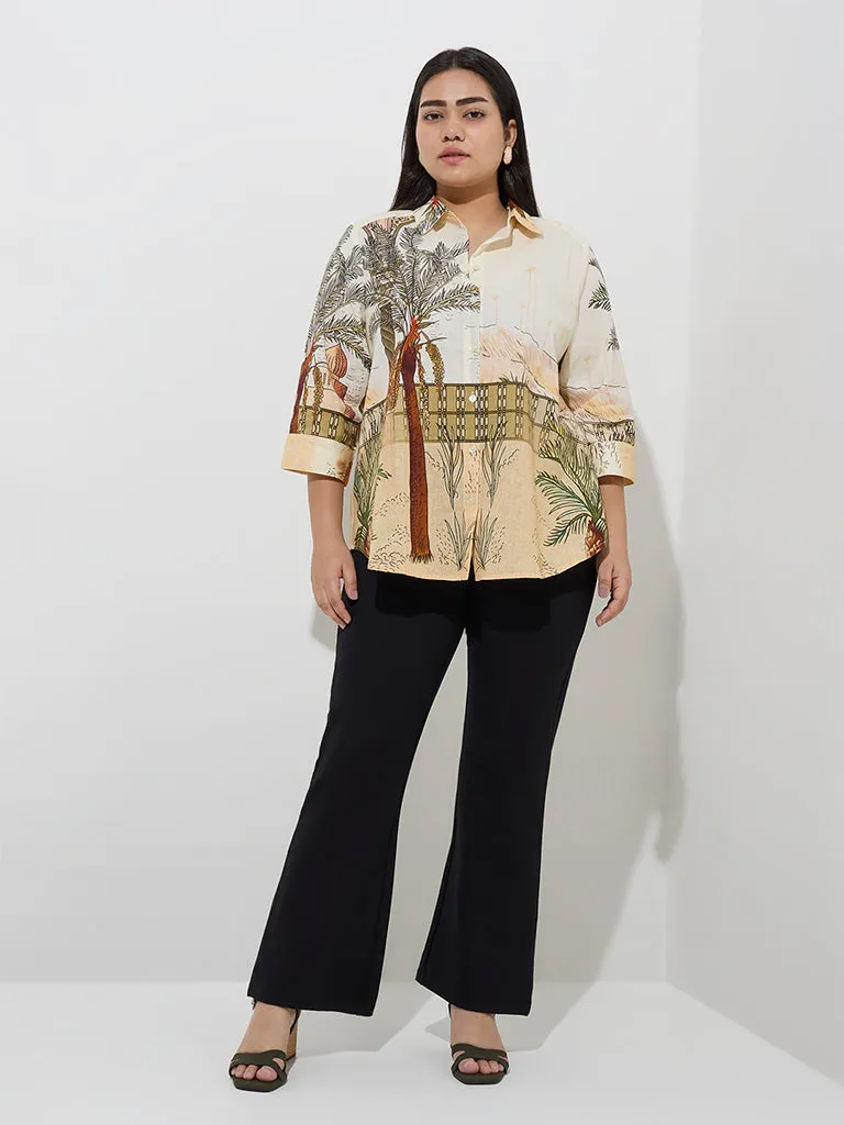 Gia Multicolour Tropical-Inspired Cotton-Blend Shirt