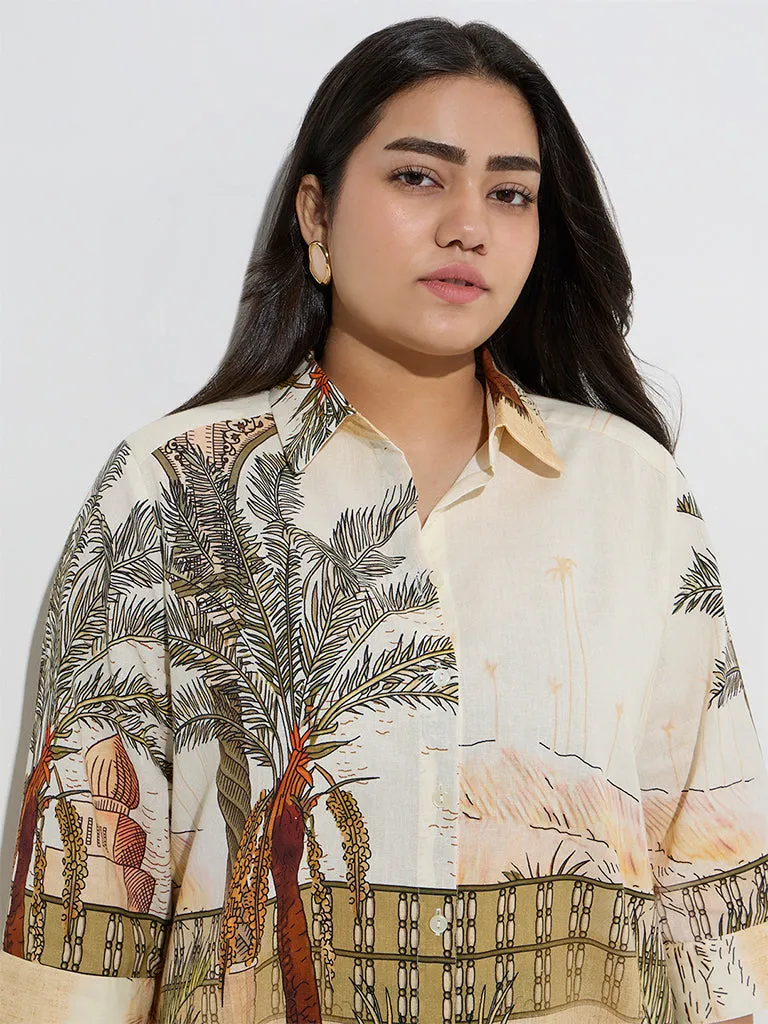 Gia Multicolour Tropical-Inspired Cotton-Blend Shirt