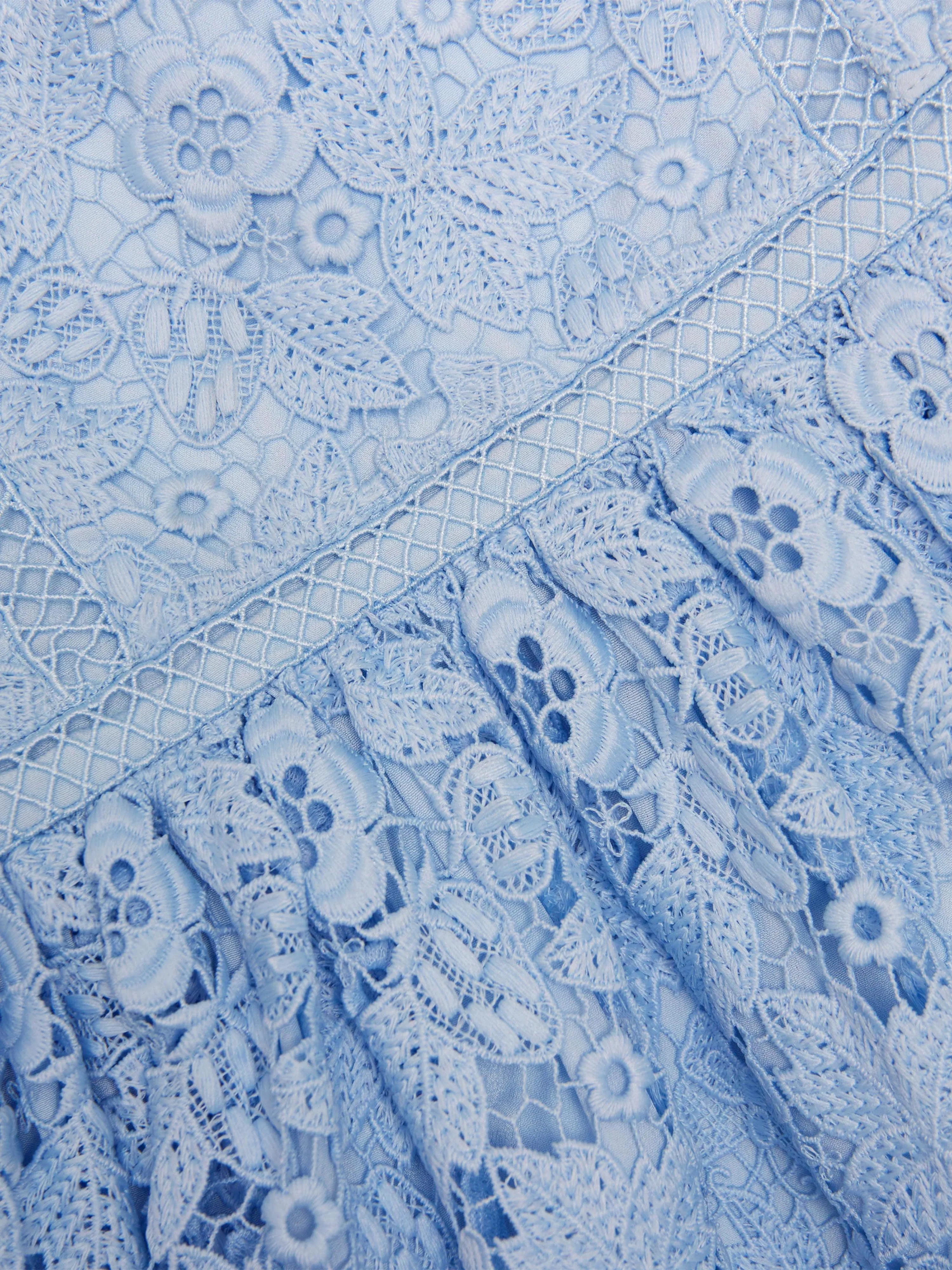 Girls Butterfly Lace Dress in Blue