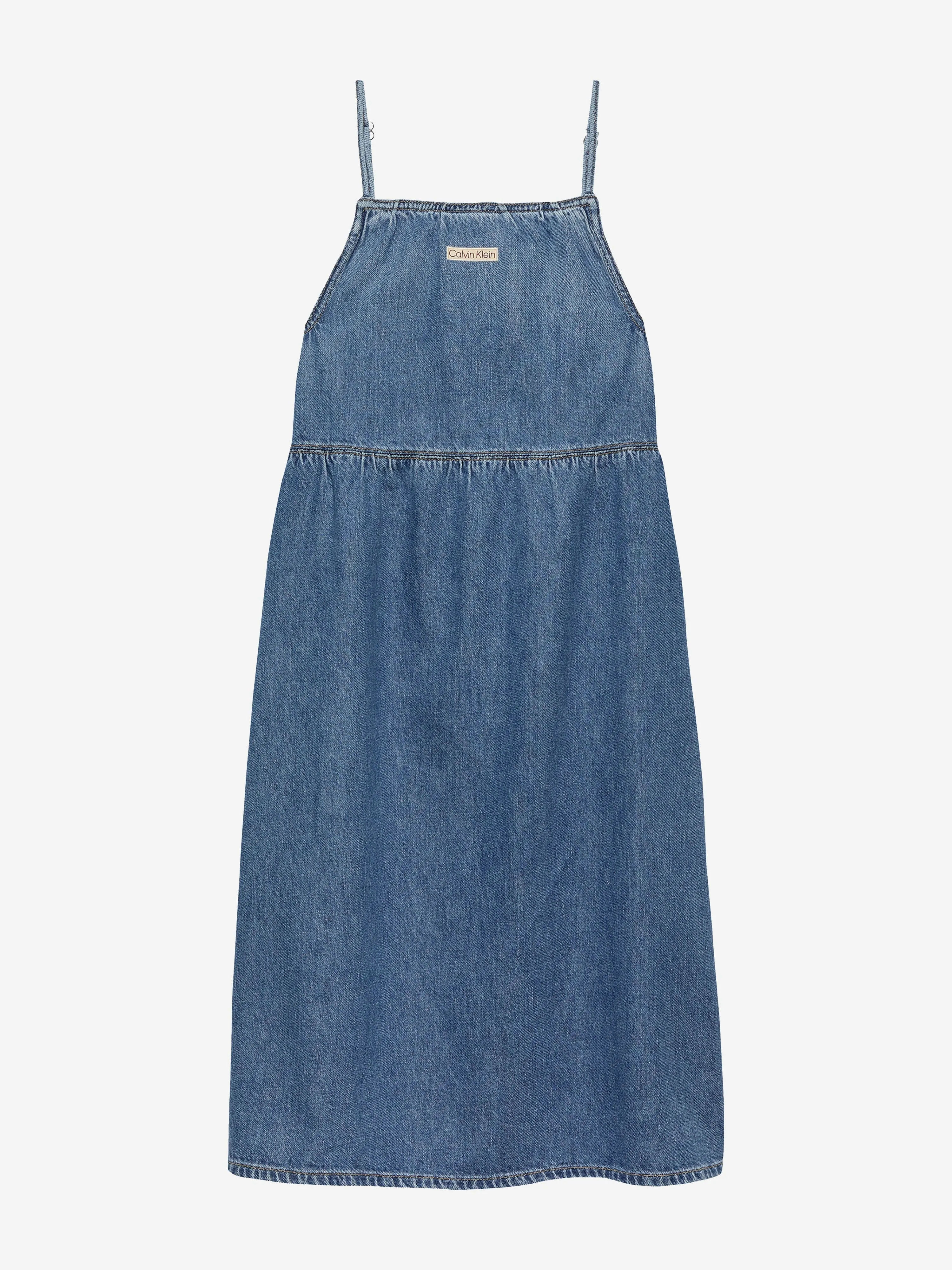 Girls Denim Dress in Blue